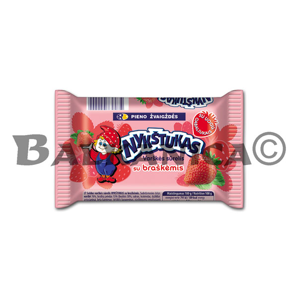 100 G SWEET CURD CHEESE WITH STRAWBERRY NYKSTUKAS