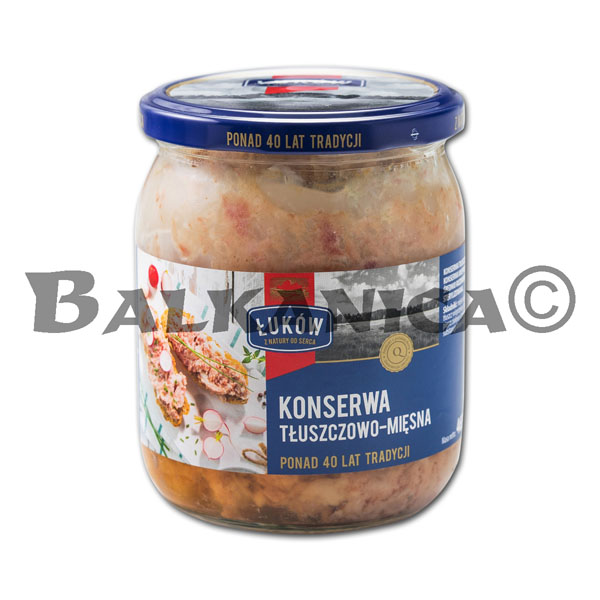 465 G CANNED MEAT WITH FAT LUKOW