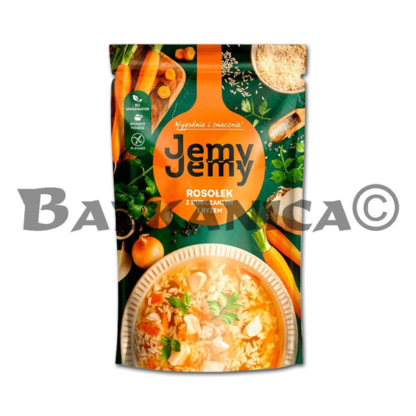 450 G BROTH WITH CHICKEN AND RICE JEMY JEMY