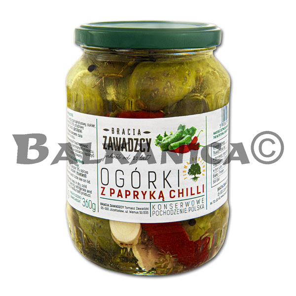 670 G PICKLED DILL CUCMBERS WITH CHILLI BRACIA ZAWADZCY