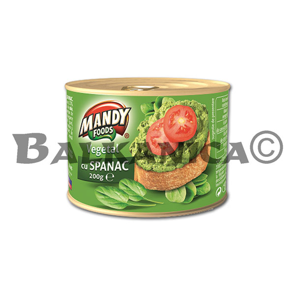 200 G PATE VEGETABLE SPINACH MANDY