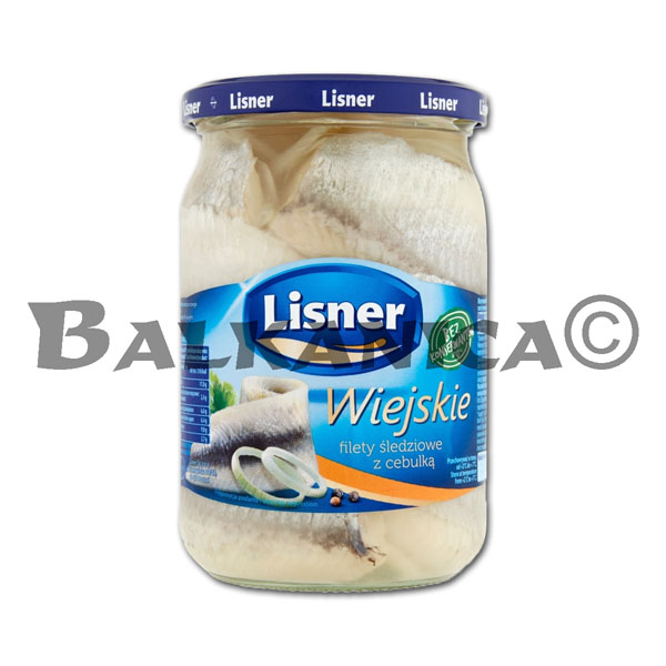 600 G HERRING FILLET WITH ONION LISNER