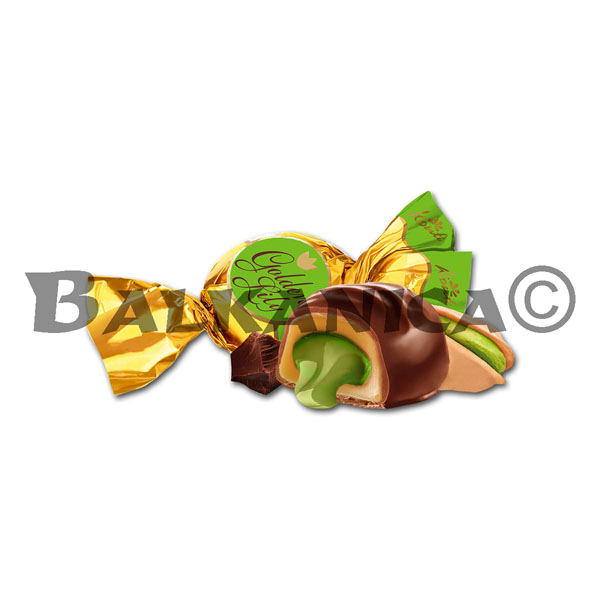 1 KG CANDIES CHOCOLATE WITH PISTACHO GOLDEN LILY KONTI