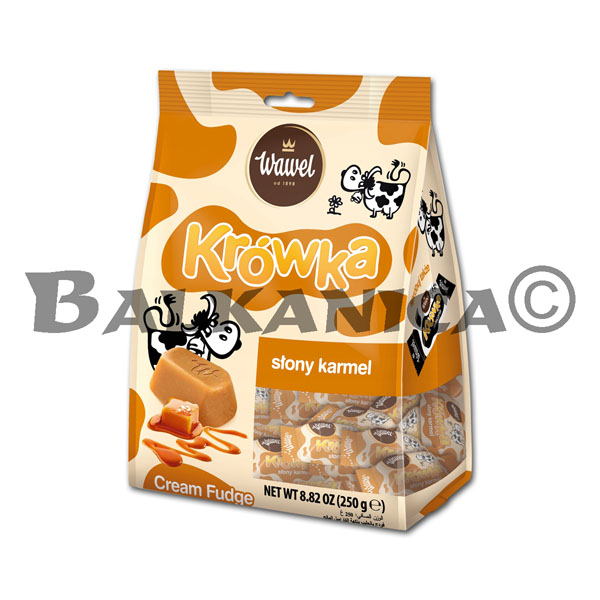 250 G CANDIES CHEWABLE WITH SALTY CARAMEL COW WAWEL