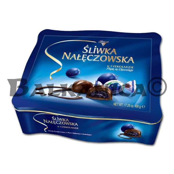 490 G DRY PLUM IN CHOCOLATE CAN SOLIDARNOSC
