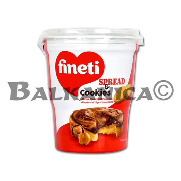 370 G CREME CACAO-NOISETTES ET BISCUITS FINETTI