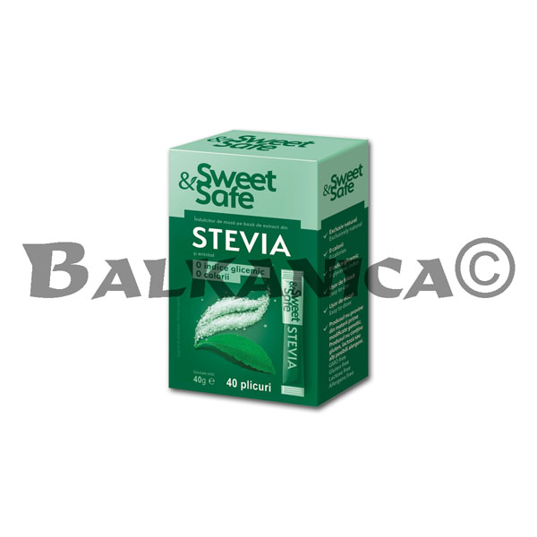 40 G SWEETENER NATURAL WITH STEVIA SWEET&SAFE