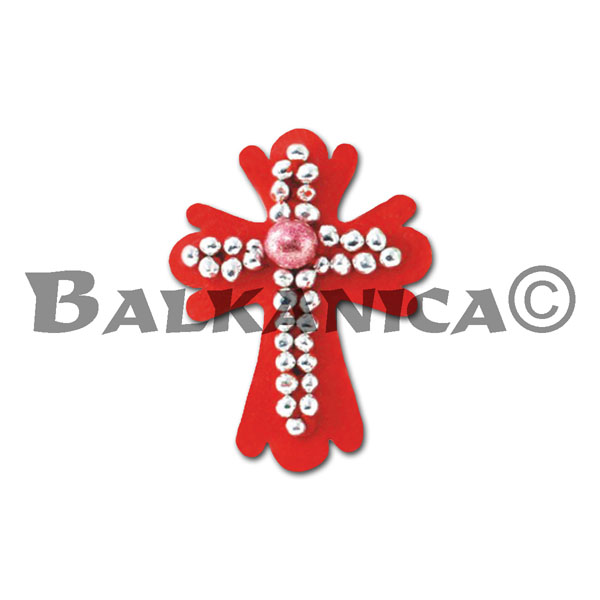 3 G ORNAMENTS SUGAR CROSS WITH SILVER SPARKS