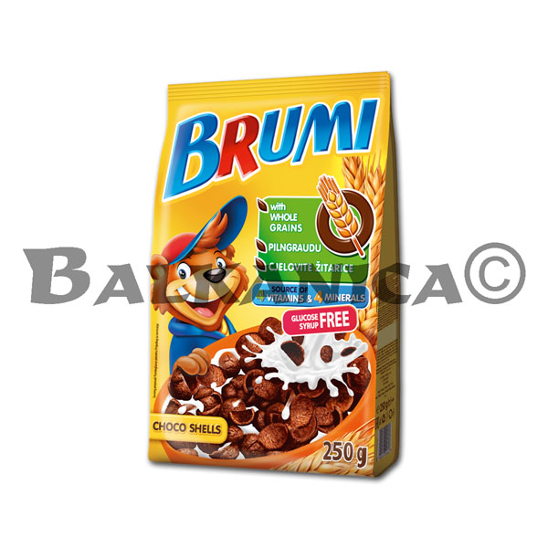250 G CEREALS SHELLS WITH CHOCOLATE AND VITAMINS BRUMI