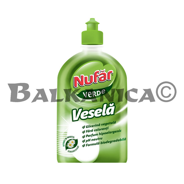 500 ML CLEANING SOLUTION FOR DISHES NUFAR GREEN