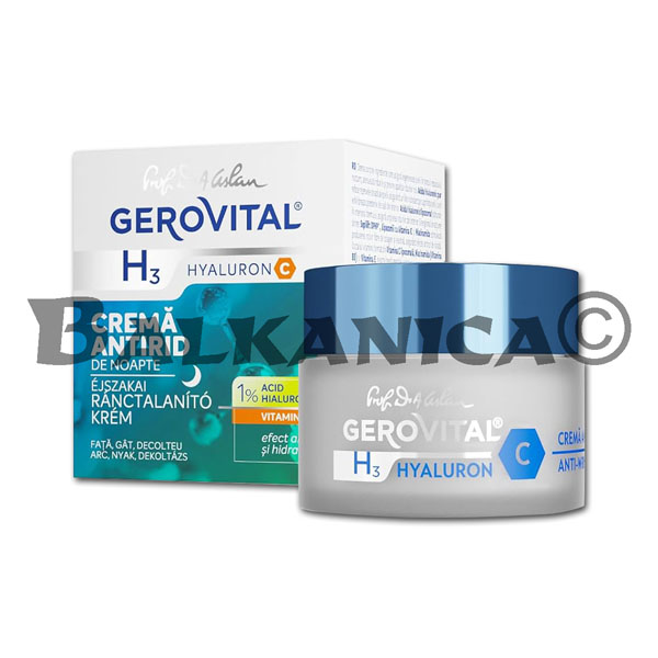 50 ML CREMA ANTIRID DE NOAPTE HYALURON C GEROVITAL H3