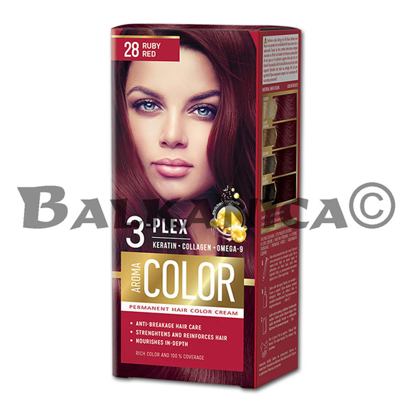HAIR DYE Nº 28 RUBY RED AROMA COLOR