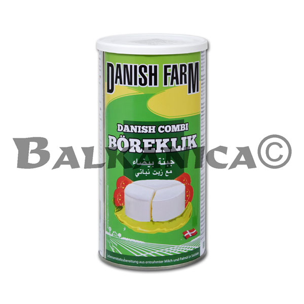 800 G COW'S MILK CHEESE DUNAVIA COMBI WHITE CAN DANISH FARM