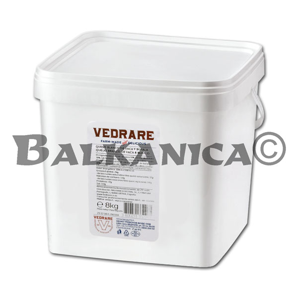 8 KG QUESO BLANCO DE VACA Y BUFALA PVC VEDRARE 8 KG QUESO BLANCO DE VACA Y BUFALA PVC VEDRARE