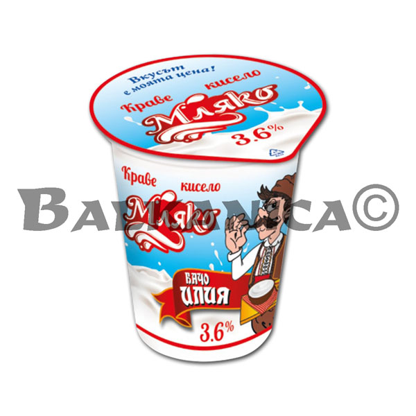 400 Г КИСЛОЕ МОЛОКО КОРОВЬЕ 3.6% БАЧО ИЛИЯ