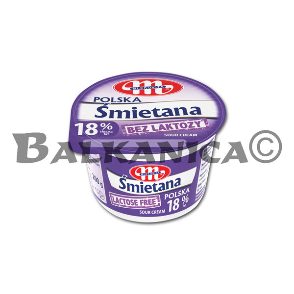 200 G SOUR CREAM LACTOSE FREE 18% MLEKOVITA