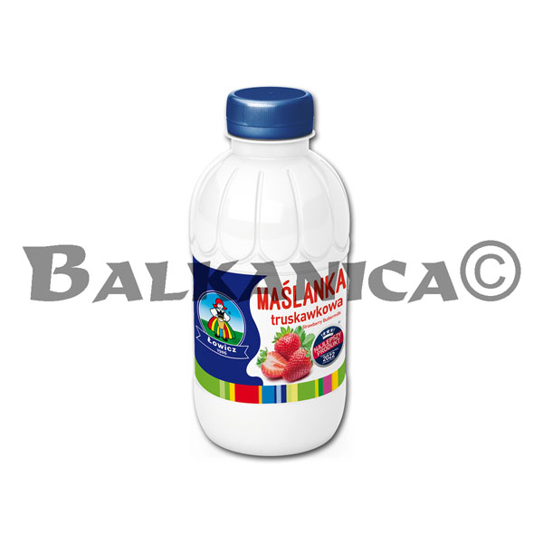 500 ML PRODUTO LACTEO MASLANKA COM MORANGO LOWICZ 1906