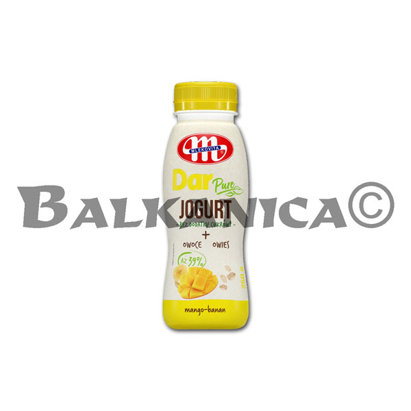 250 ML YOGUR SABOR MANGO Y PLATANO SIN LACTOSA MLEKOVITA