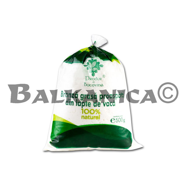 500 G QUESO FRESCO GRASO DE LECHE DE VACA 100% PRODUCIDO EN BUCOVINA