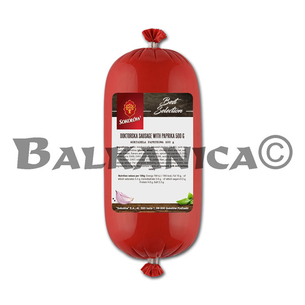 500 G MORTADELA CON PIMIENTON SOKOLOW 500 G MORTADELA CON PIMIENTON SOKOLOW