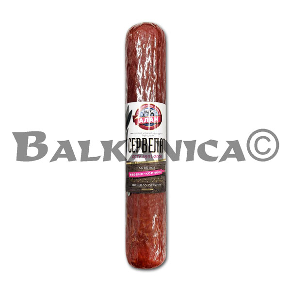 350 Г КОЛБАСА ПОЛУКОПЧЕНАЯ СЕРВЕЛАТ АЛАН