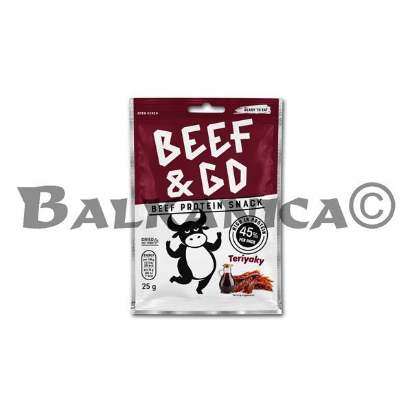 25 G SNACK PROTEICO VACUNO TERIYAKI BEEF&GO