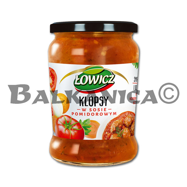 580 GR ALBONDIGAS DE CARNE DE TERNERA EN SALSA DE TOMATE LOWICZ 580 GR ALBONDIGAS DE CARNE DE TERNERA EN SALSA DE TOMATE LOWICZ