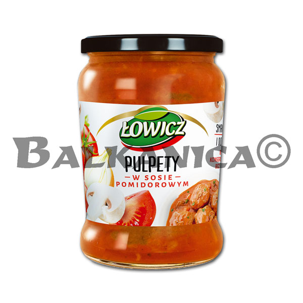 580 GR ALBONDIGAS DE CARNE DE CERDO EN SALSA DE TOMATE LOWICZ 580 GR ALBONDIGAS DE CARNE DE CERDO EN SALSA DE TOMATE LOWICZ