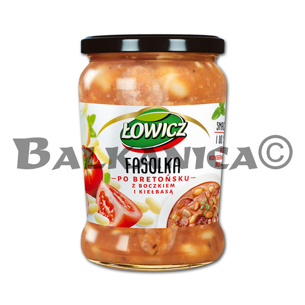 580 GR ALUBIAS ESTILO BRETON CON BACON Y CHORIZO LOWICZ 580 GR ALUBIAS ESTILO BRETON CON BACON Y CHORIZO LOWICZ