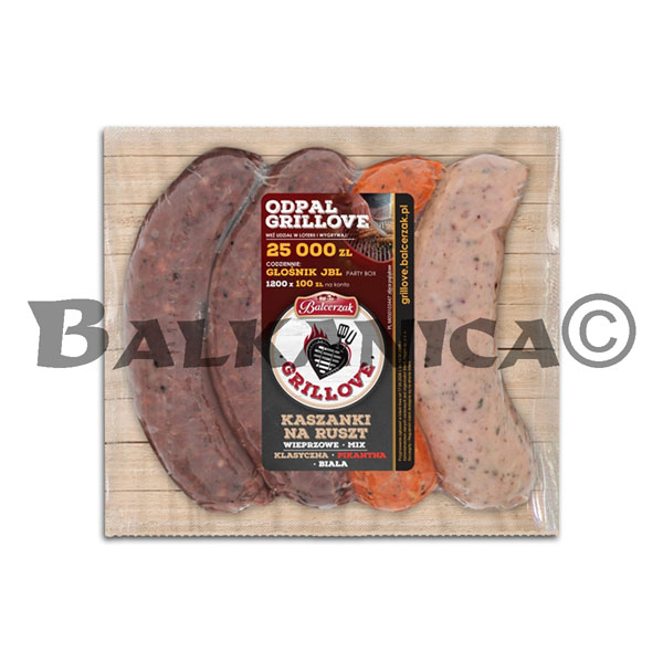 450 G MIX BLACK PUDDINGS FOR GRILL (CLASSIC, SPICY AND WHITE) BALCERZAK