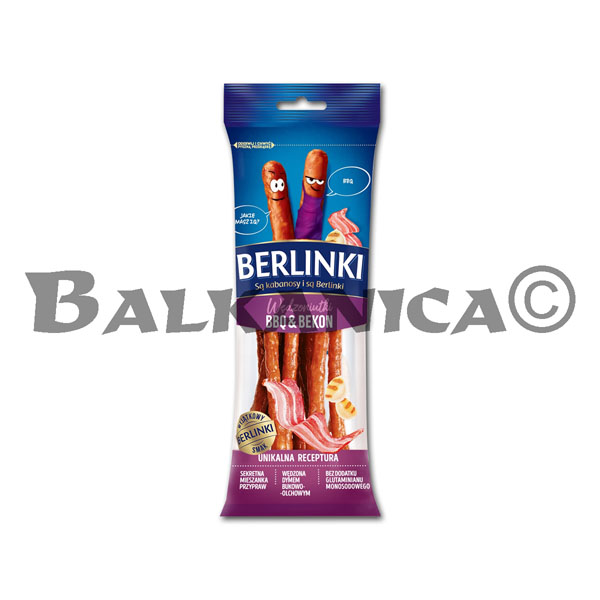 85 G LONGANIZA KABANOS SABOR BARBACOA Y BACON BERLINKI 85 G LONGANIZA KABANOS SABOR BARBACOA Y BACON BERLINKI