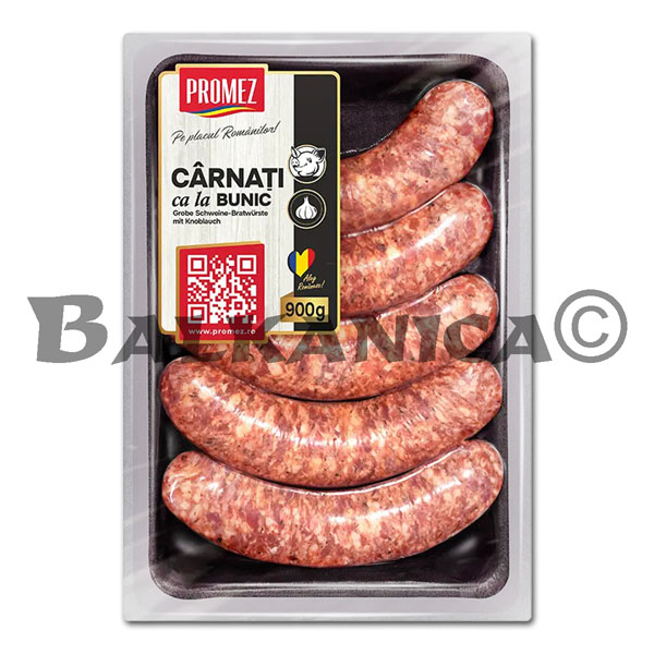 900 G LONGANIZA DE CERDO GRUESA FRESCA CONGELDA AL ESTILO DEL ABUELO PROMEZ