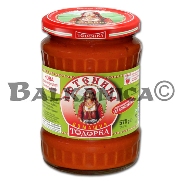 575 G SALSA LYUTENITSA CASERA MOLIDA FINO TODORKA 575 G SALSA LYUTENITSA CASERA MOLIDA FINO TODORKA