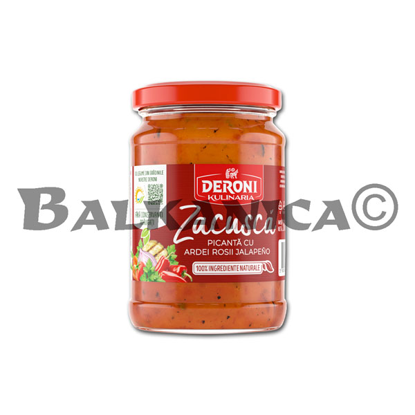 300 G MOLHO ZACUSCA PICANTE COM PIMENTA TOMATE JALAPENO DERONI KULINARIA