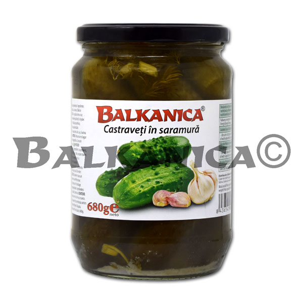 680 G PICKLED CUCUMBERS IN BRINE BALKANICA