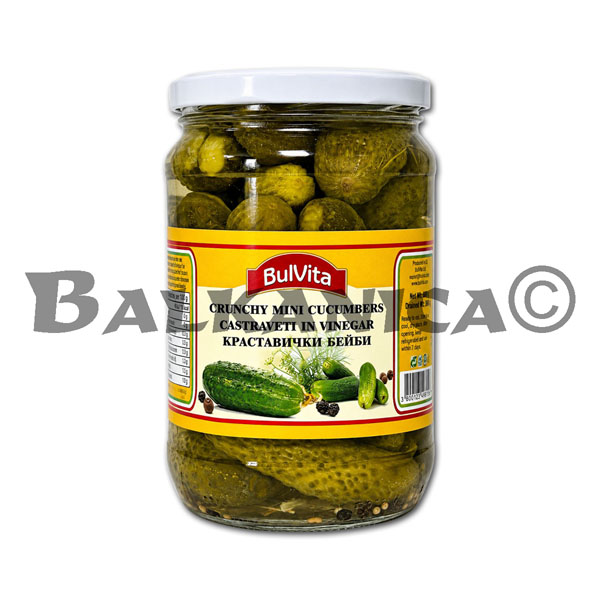680 G PEPINILLOS BABY EN VINAGRE BUL VITA