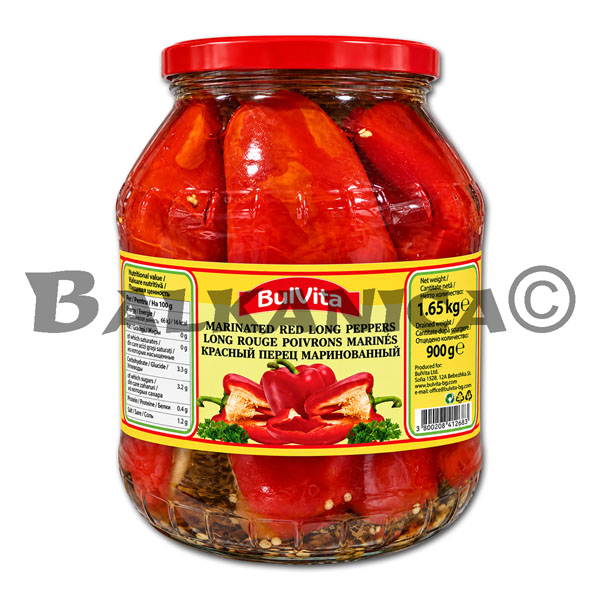 1.65 KG PIMIENTOS ROJOS LARGOS MARINADOS BUL VITA