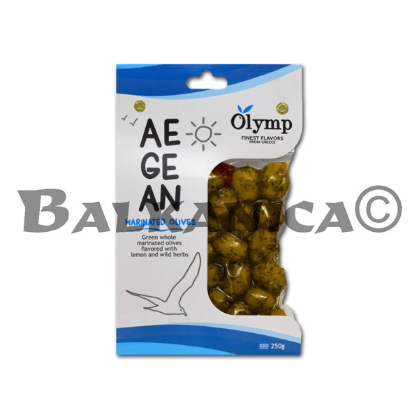 250 GR ACEITUNAS VERDES AEGEAN OLYMP 250 GR ACEITUNAS VERDES AEGEAN OLYMP
