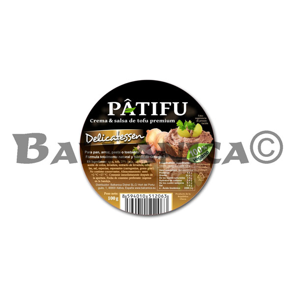 100 G CREMA Y SALSA DE TOFU PREMIUM DELICATESSEN PATIFU
