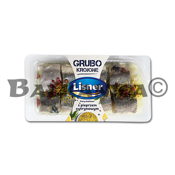 250 G FILETE DE ARENQUE CON PIMIENTA Y LIMON LISNER 250 G FILETE DE ARENQUE CON PIMIENTA Y LIMON LISNER