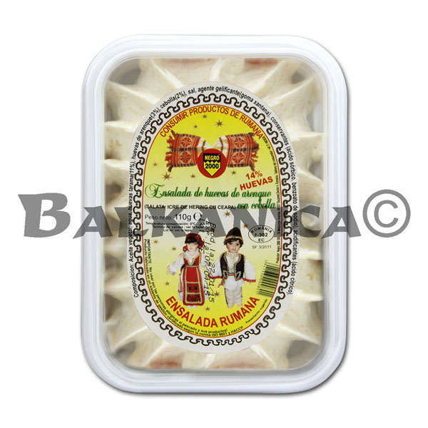 110 GR ENSALADA DE HUEVAS ARENQUE CON CEBOLLA NEGRO 110 GR ENSALADA DE HUEVAS ARENQUE CON CEBOLLA NEGRO