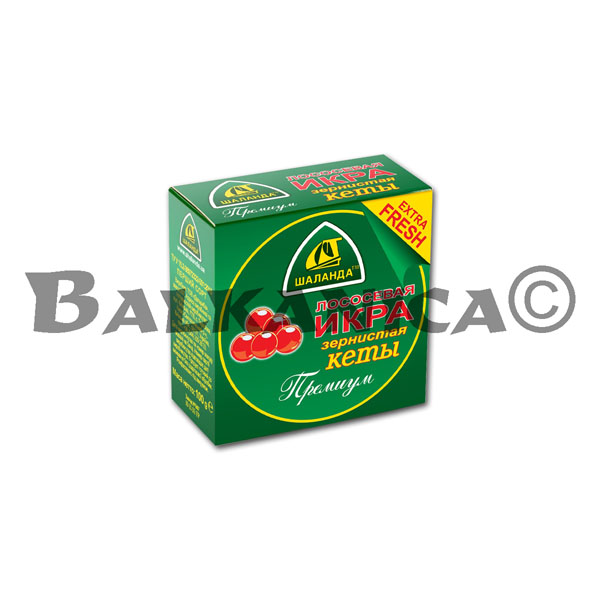 100 Г ИКРА ЛОСОСЕВАЯ (КЕТА)ПРЕМИУМ ЖЕСТЯНАЯ БАНКА ШАЛАНДА