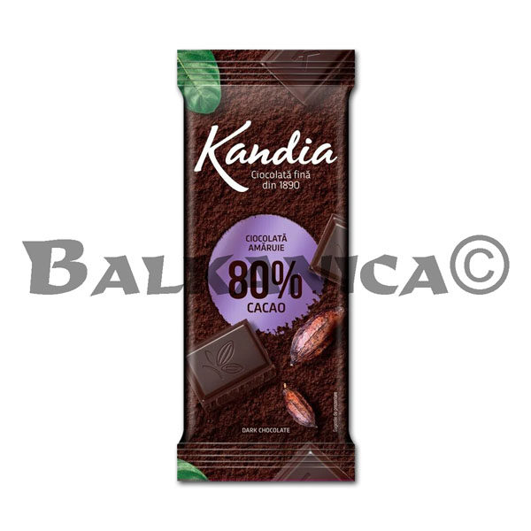 80 G CHOCOLATE AMARGO 80% KANDIA