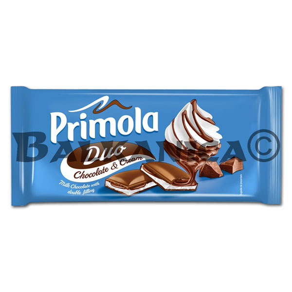 89 G CHOCOLATE LECHE Y NATA DUO PRIMOLA 89 G CHOCOLATE LECHE Y NATA DUO PRIMOLA