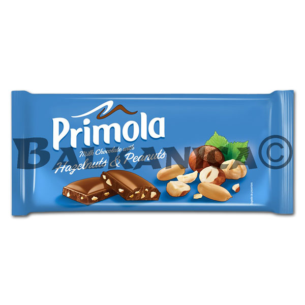 80 G CHOCOLATE AVELLANA Y CACAHUETE PRIMOLA 80 G CHOCOLATE AVELLANA Y CACAHUETE PRIMOLA