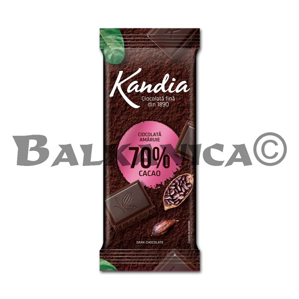 80 G CHOCOLATE AMARGO 70% CACAO KANDIA
