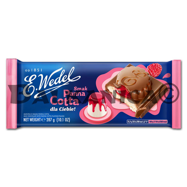 287 G CHOCOLATE CON LECHE Y PANNA COTTA WEDEL 287 G CHOCOLATE CON LECHE Y PANNA COTTA WEDEL