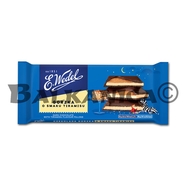 100 G CHOCOLATE NEGRO CON CREMA TIRAMISU WEDEL 100 G CHOCOLATE NEGRO CON CREMA TIRAMISU WEDEL