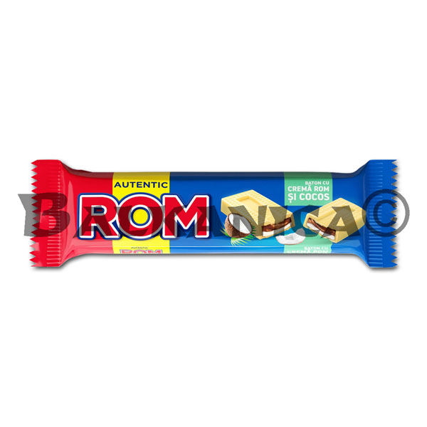 44.5 G BAR WHITE WITH RUM CREAM AND COCONUT ROM