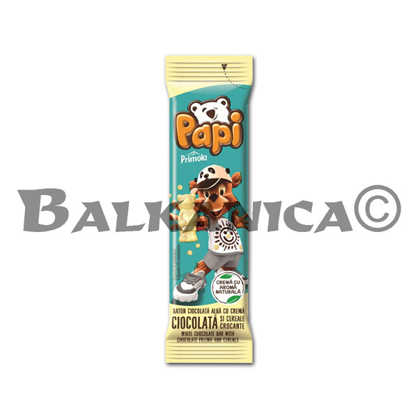 25 G BATON DE CIOCOLATA ALBA CU CREMA DE CIOCOLATA SI CEREALE PAPI PRIMOLA